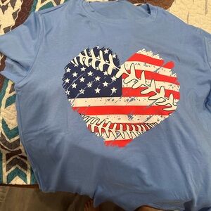 Blue Heart Baseball/Softball Shirt